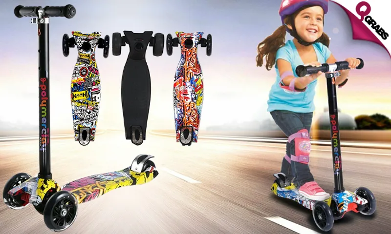 LED Light Mini Kick Scooter for Kids!